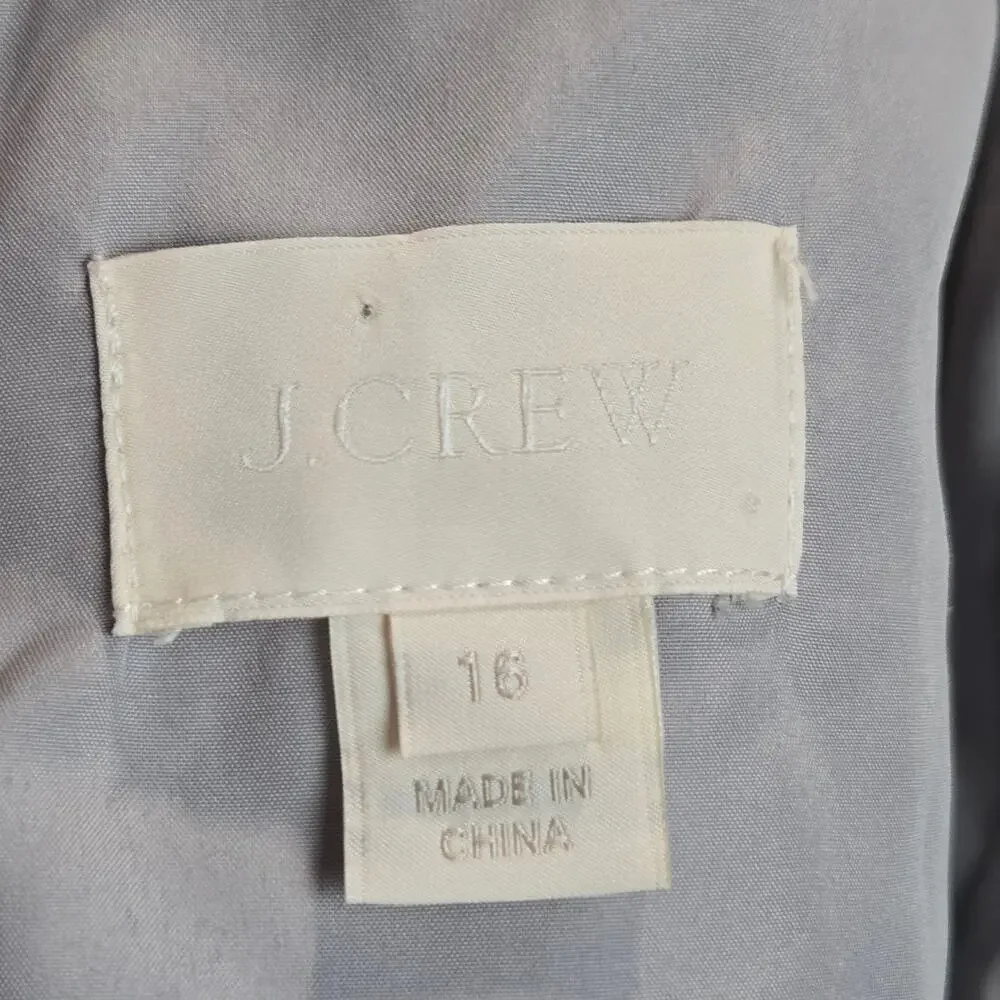 J. Crew Lace Sheath Dress Elsa Light Gray Event Cocktail‎ Party Plus 16